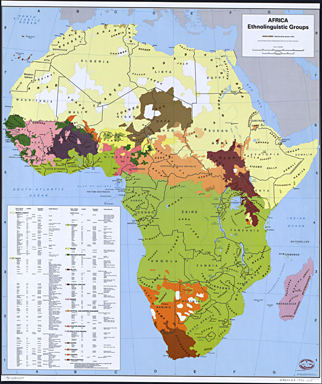 Map of African Tribe